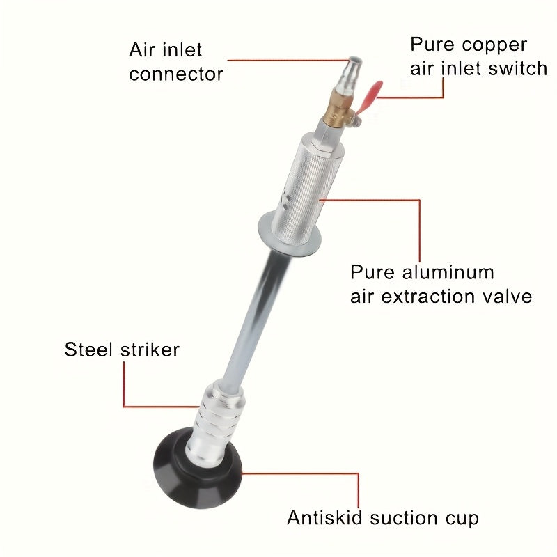 POWNYM Pneumatic car dent puller suction cup metal wire drawing hammer repair tool car maintenance parts body restoration car parts