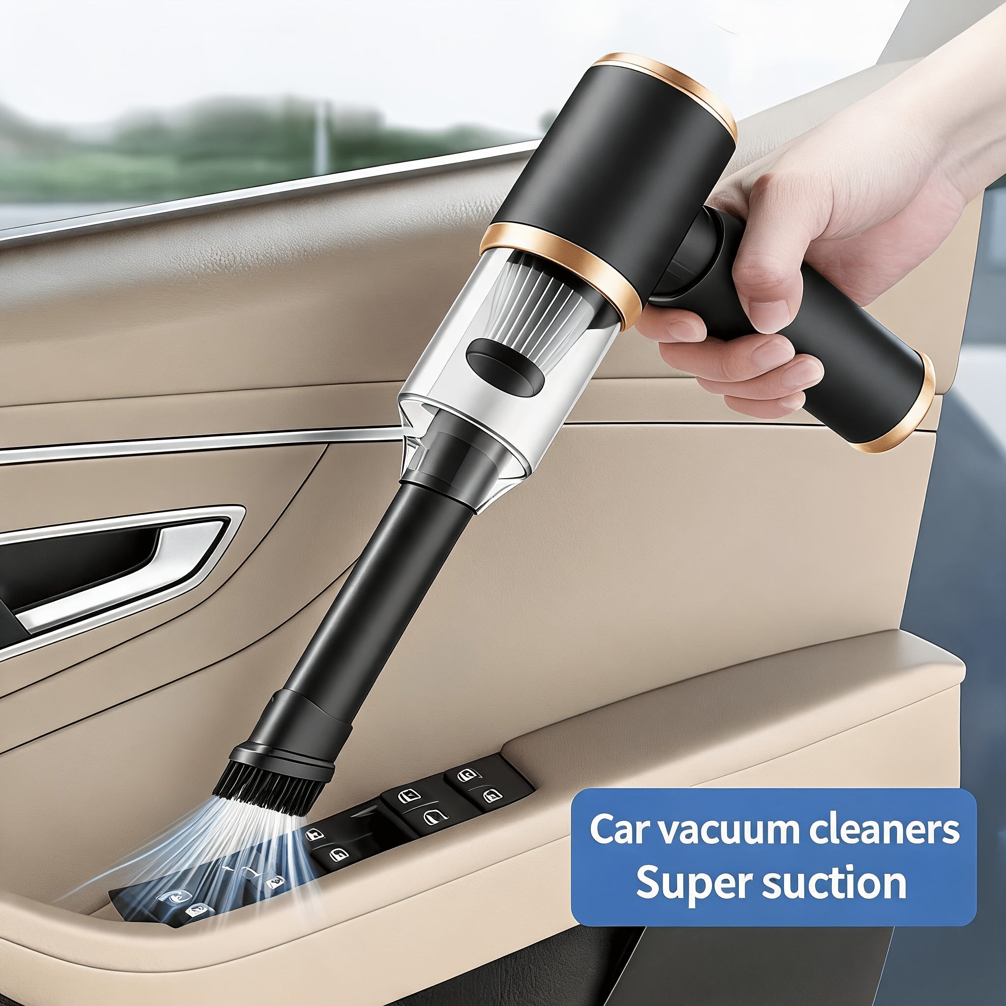 POWNYM Wireless car vacuum cleaner, high-power handheld vacuum cleaner, cleaning tool