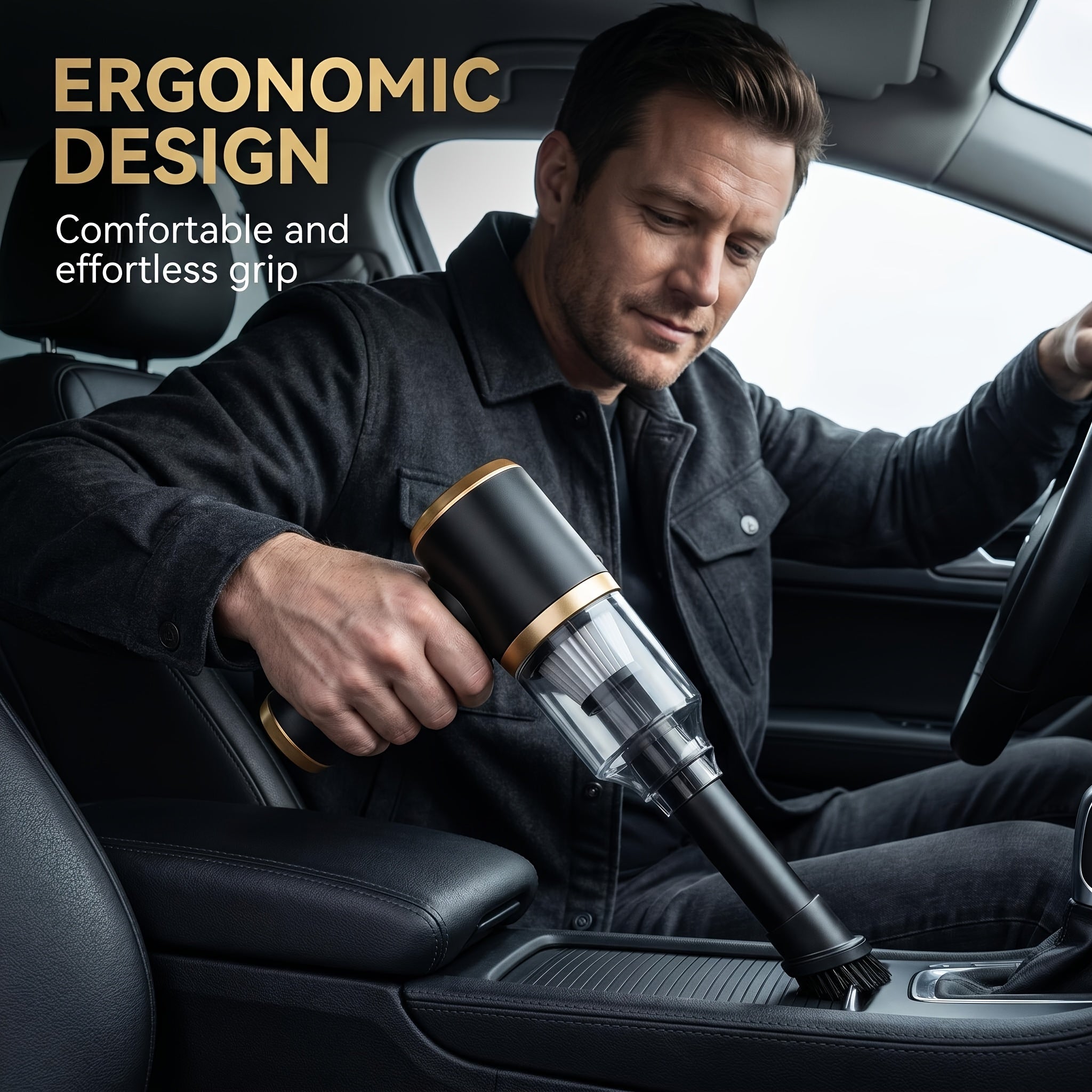 POWNYM Wireless car vacuum cleaner, high-power handheld vacuum cleaner, cleaning tool